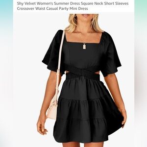 Women’s crossover waist mini dress